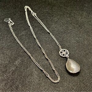 Loft‎ Ann Tyler Teardrop Stone Round Flower Pendant Necklace Party Holiday